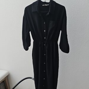 Monteau Black Long Sleeve Dress